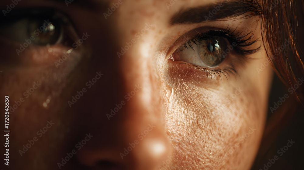 Fototapeta premium Close up of a woman eyes and face