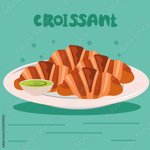 Croissant Vector Illustration Art and  Graphics style.ai