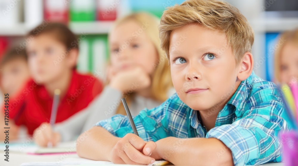 Obraz premium Engaging classroom learning experience school education image interactive environment student focus curiosity and exploration