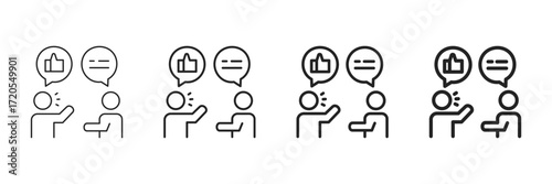 Feedback Icon Set Different Line Style Collection 