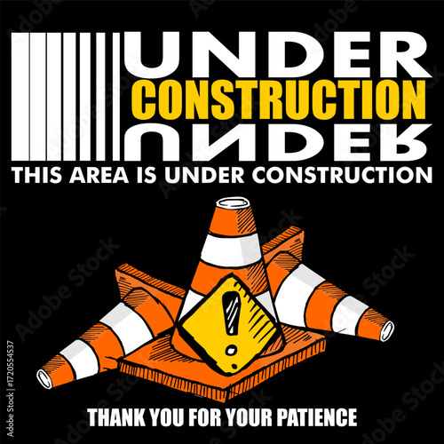 This area is Under Construction, board vector