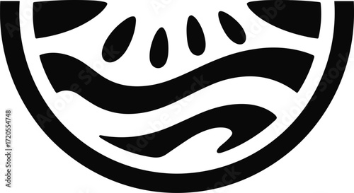 Abstract geometric design with bold color accents and typographic elements