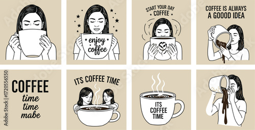 Enjoying coffee moments: Start your day, relax and savor the perfect coffee break.