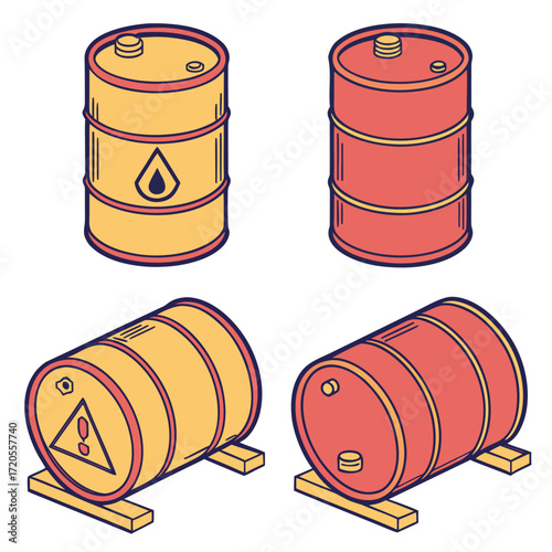 barrel with oil