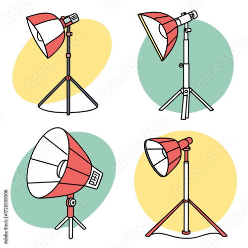 vector illustration of a studio equipment