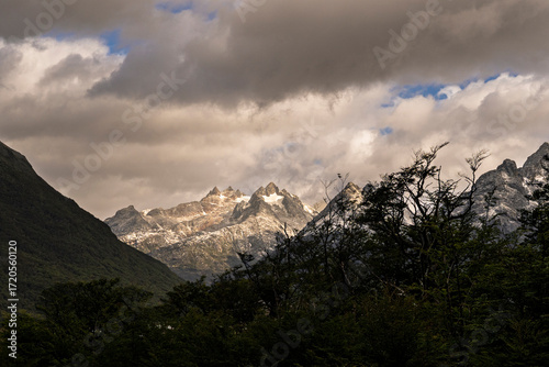 mountain landscape with clouds