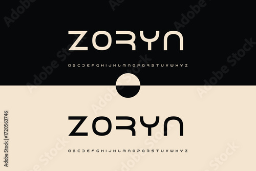 Modern zoryn logo with abstract circle symbol and tagline