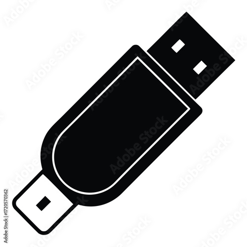 usb stick led lamp vector icon