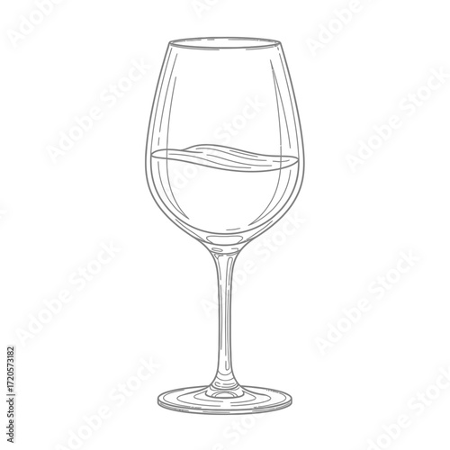 Detailed illustration of a kitchen whisk with a curved handle and wire loops for mixing ingredients