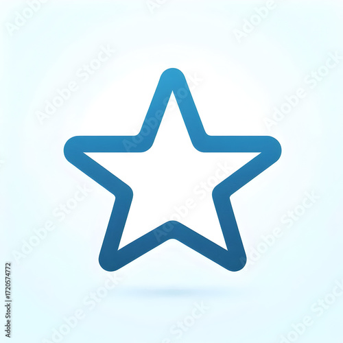 Blue Star of David Shiny Golden 3D Icon Vector Design