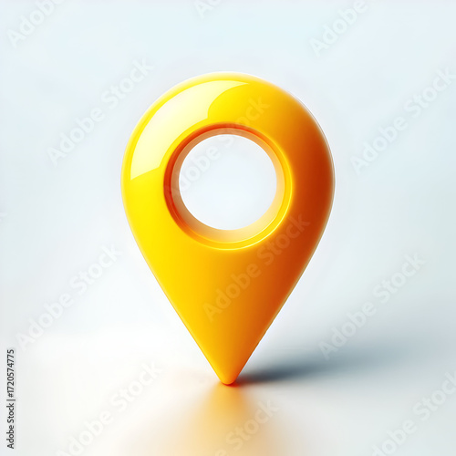 Map pointer icon with pin vector marker symbol for navigation and location design