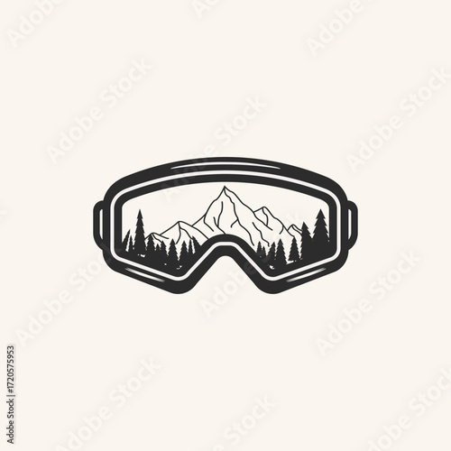 goggle icon logo design art vector.