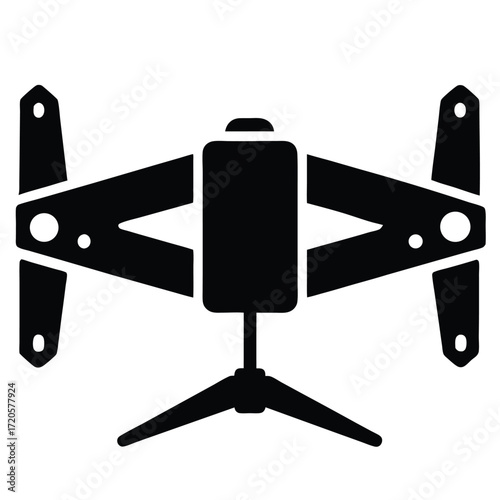 ultra slim foldable drone camera vector icon