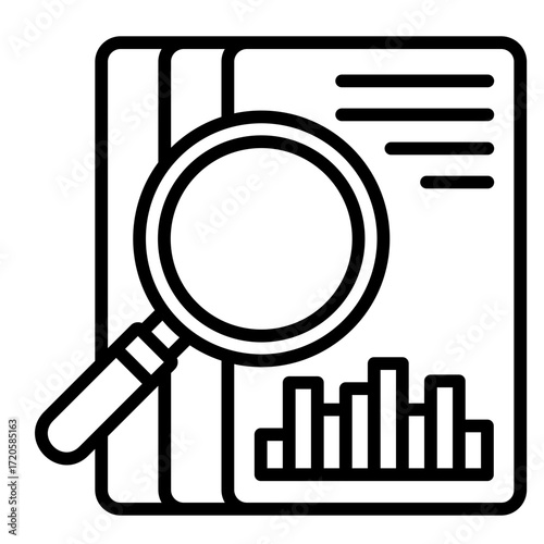 Data Research  Icon Element For Design	