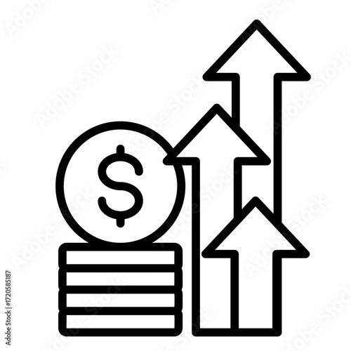 Profit  Icon Element For Design	