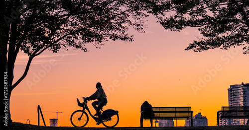 Bike at sunset