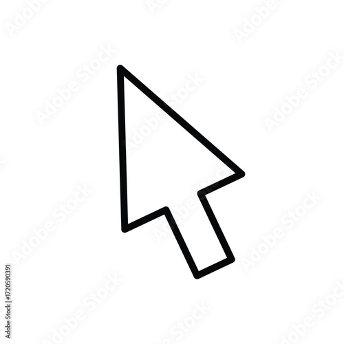 PC computer mouse cursor click slanted arrow pointer