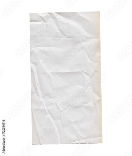 Vintage Crumpled Receipt Paper