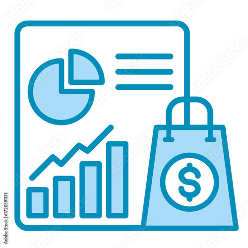 Sale Report  Icon Element For Design	