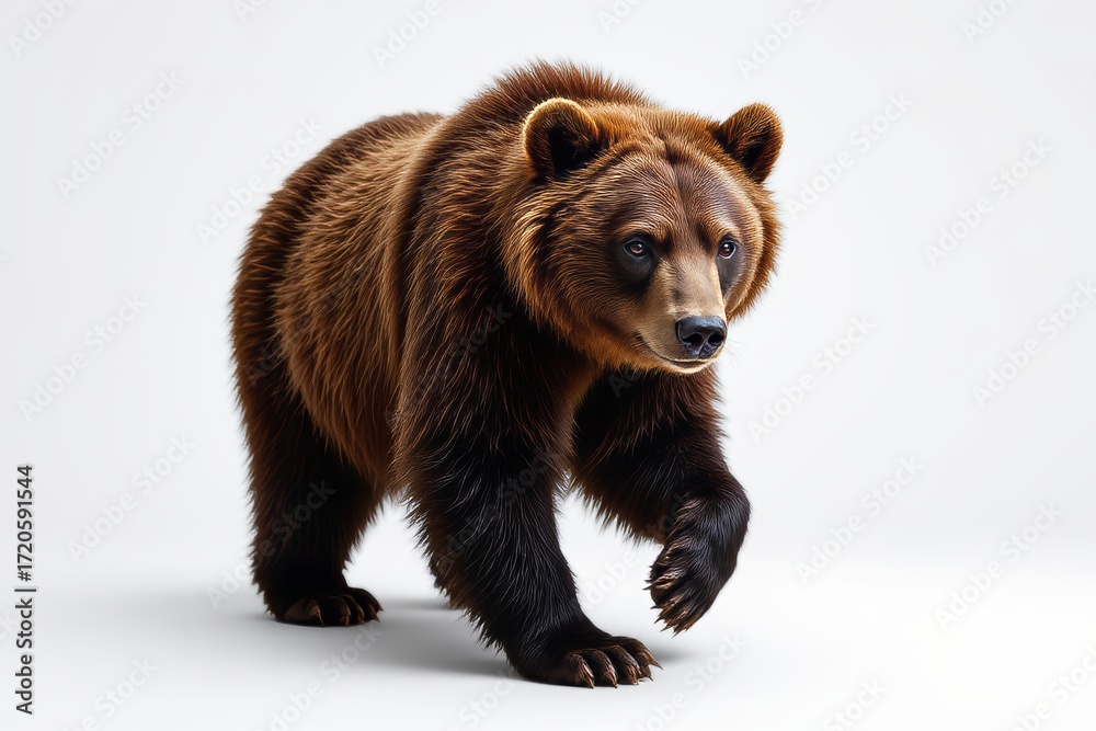 Obraz premium Majestic Brown Bear Walking Forward