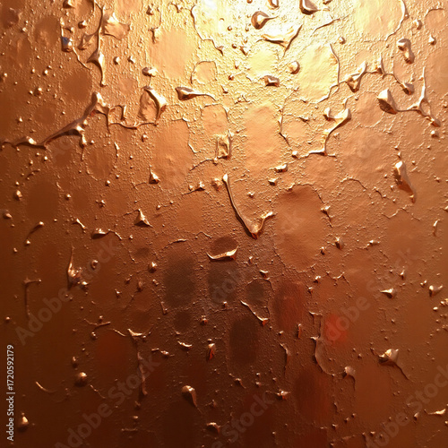 Wallpaper Mural vibrant intricately detailed shiny copper foil texture Torontodigital.ca