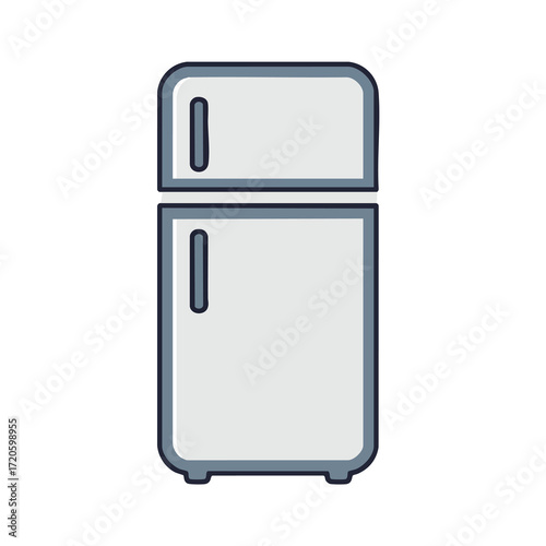 Modern Refrigerator Icon Clean Design for Kitchen and Appliances Concepts