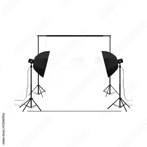 photo camera on white background