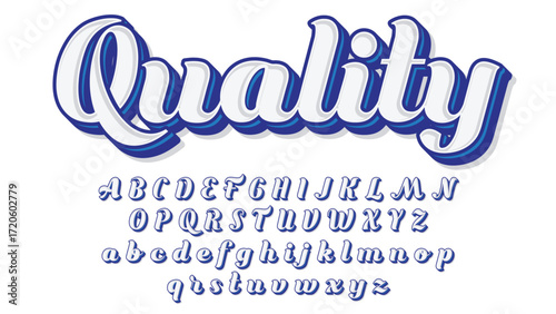 white and blue cursive isolated letters for modern logos