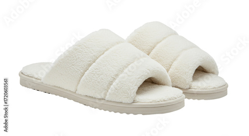 white slippers isolated on white