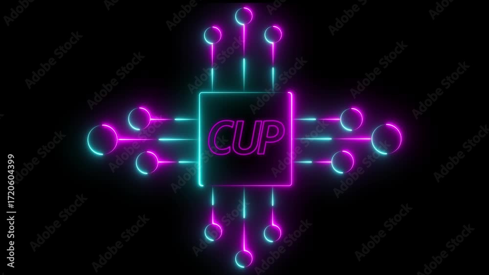 Animated Circuit board technology background, PCB with free copy space ...