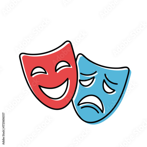 Comedy and Tragedy Masks Symbol of Theatre and Performance