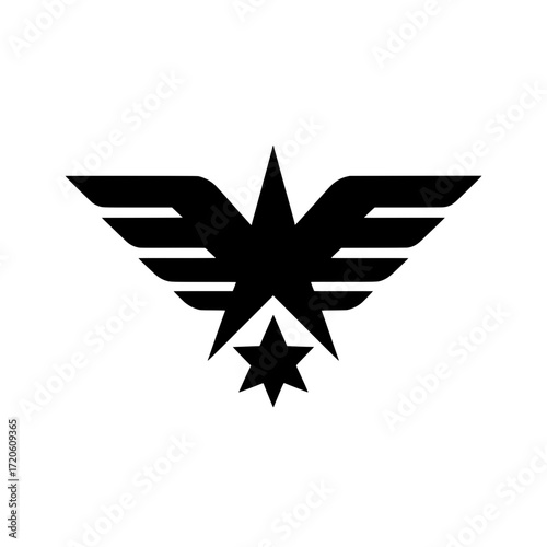 Eagle Wings and Star of Victory Logo.