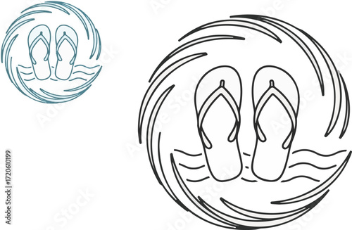 Flip Flops in a Swirling Design