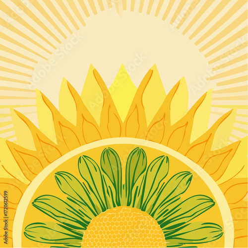 sunlit meadow corner-radiant petals mimicking sunbeams — bright poster and home decor that invites warmth and seasonal appeal