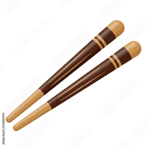 Elegant Brown and Beige Chopsticks High Resolution Stock Photo