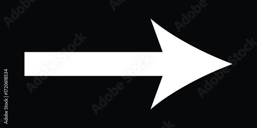 large size black long arrow. Straight long arrow icon. black long arrow pointing to right site in isolated background eps 10.