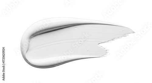 Illustration of a white paint stroke isolated on transparent background