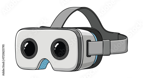Virtual Reality Headset Illustration Modern VR Glasses Design