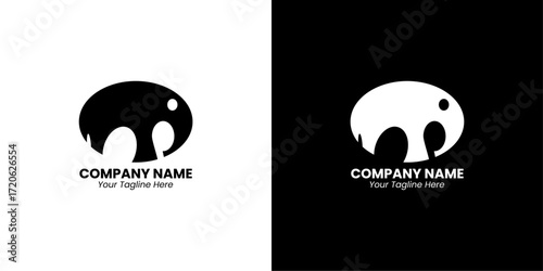simple elephant logo design for brand