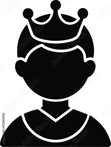 Baby Crown Headband Silhouette Vector Art Illustration