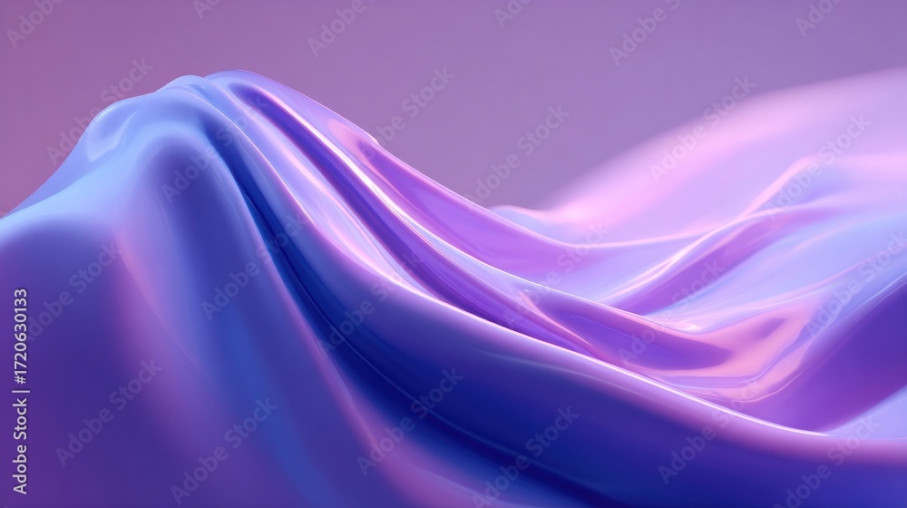 Fototapeta premium Abstract Fabric Wave in Purple and Blue