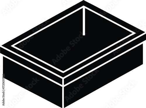 Kids Outdoor Sandbox silhouette vector art illustration