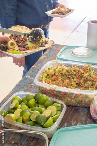Grilled Meat Tacos at a work and friends gathering in Mexico.