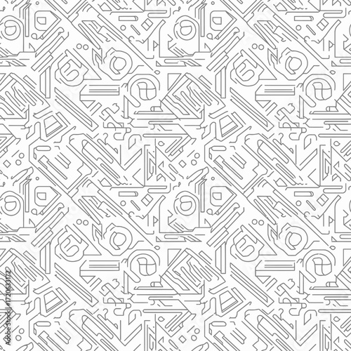 Abstract geometric background with intricate line patterns creates dynamic visualization