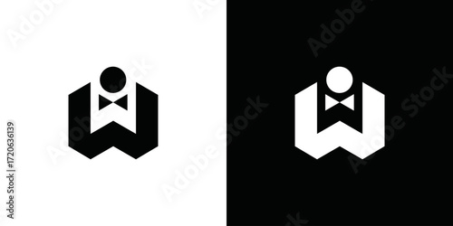 simple vector W initial logo