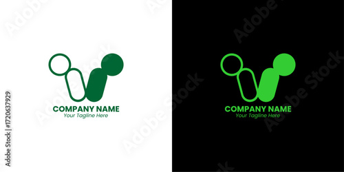 simple v logo letter vector design. people with initial v logo
