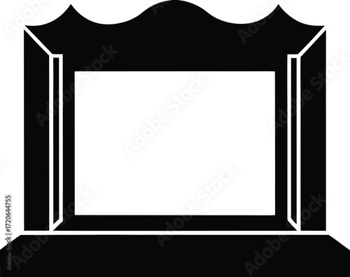 Backdrop Frame silhouette vector art illustration