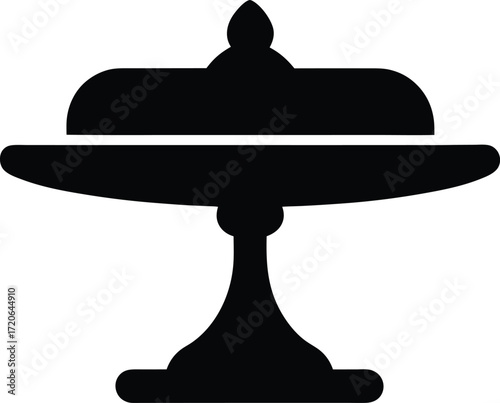 Cake Stand silhouette vector art illustration