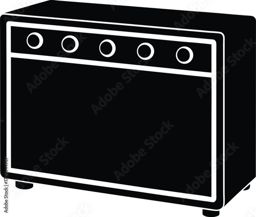 Amplifier silhouette vector art illustration