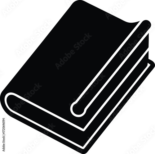 Guest Book silhouette vector art illustration